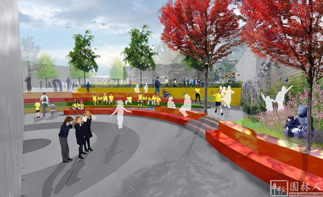 動(dòng)靜皆宜 英國倫敦伊曼紐爾CE小學(xué)動(dòng)態(tài)運(yùn)動(dòng)場(chǎng)景觀設(shè)計(jì)解析